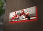 Wallity Lienzo Decorativo Iluminado con LEDs 30x90 cm Multicolor